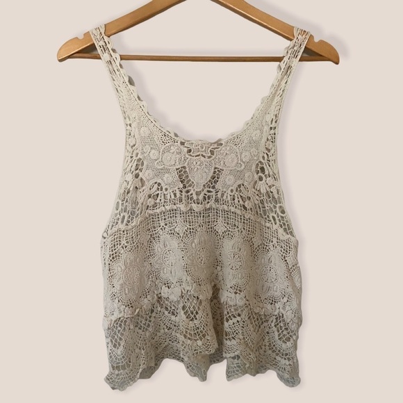 Double Zero Tops - Double Zero Crochet Cotton Top